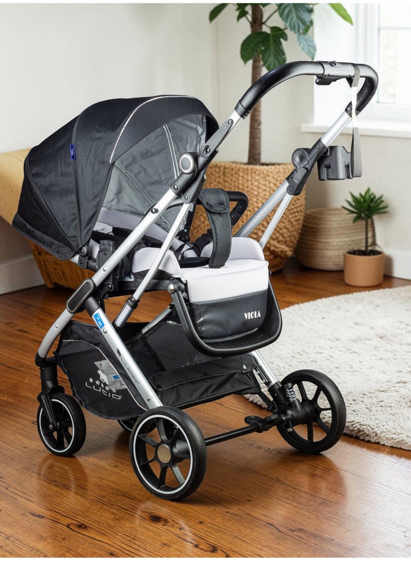 لوسيد سترولر بيبى كاريكوت فاخره مزوده ببطانه عاليه الكثافه من البراند لوسيد أسود موديل - VIOLA - Image 4