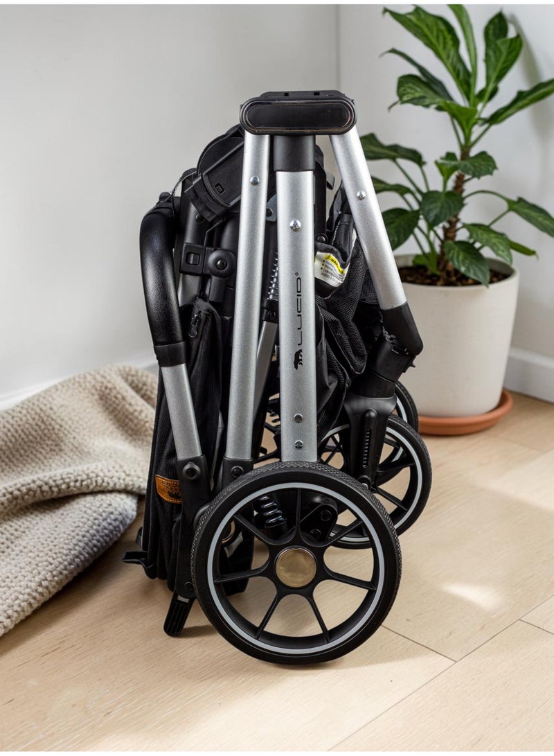 لوسيد سترولر بيبى كاريكوت فاخره مزوده ببطانه عاليه الكثافه من البراند لوسيد أسود موديل - VIOLA - Image 5