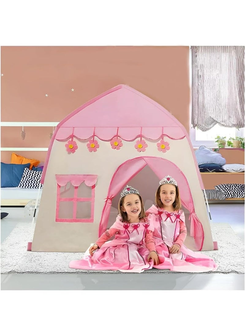 Kids Indoor Play Tent – Large Children’s Playhouse Tent for Boys & Girls | 130 × 100 × 130 cm (Pink) - Image 3