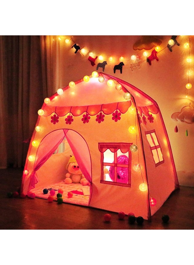 Kids Indoor Play Tent – Large Children’s Playhouse Tent for Boys & Girls | 130 × 100 × 130 cm (Pink) - Image 1