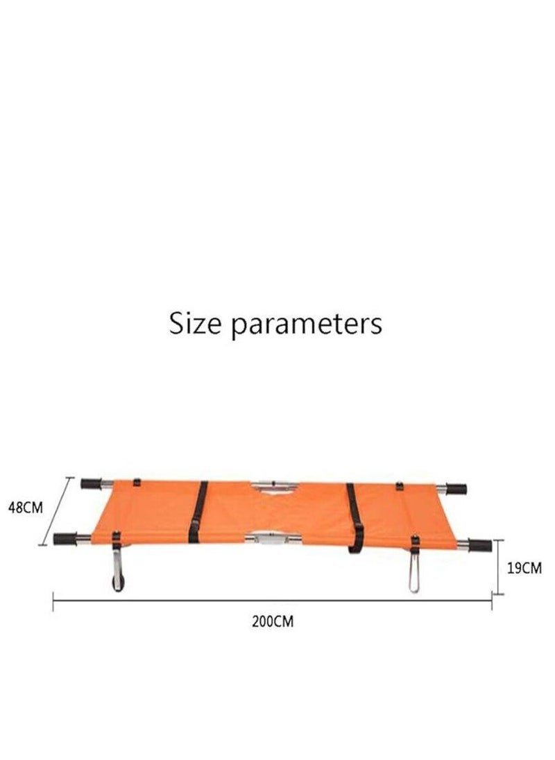 BIONEX Foldable Stretcher With Wheels Orange  - Image 2