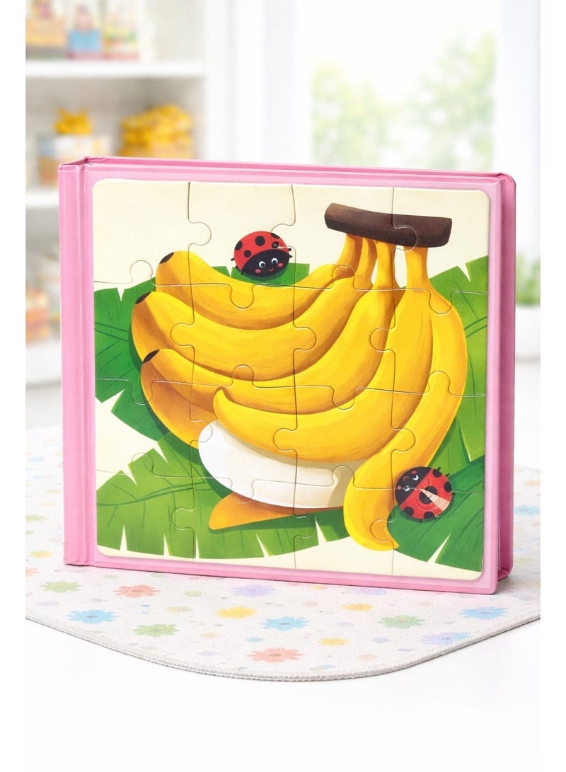 أحجية متدرجة للأطفال - مجموعة أحجية تعليمية 3 في 1 مكونة من 37 قطعة | أحجية للمبتدئين من المستوى 1 | موضوع الفاكهة | لعبة تعليمية مبكرة للأطفال الصغار من عمر 3 سنوات فما فوق - Image 3