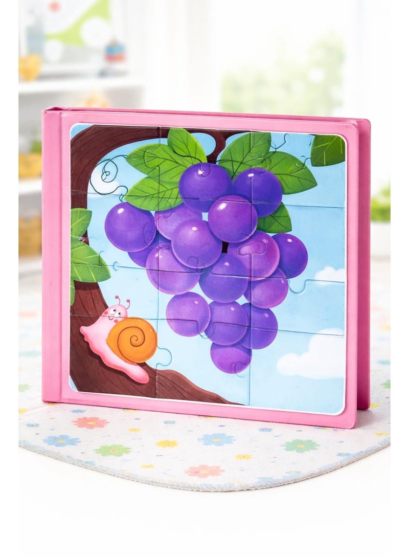 أحجية متدرجة للأطفال - مجموعة أحجية تعليمية 3 في 1 مكونة من 37 قطعة | أحجية للمبتدئين من المستوى 1 | موضوع الفاكهة | لعبة تعليمية مبكرة للأطفال الصغار من عمر 3 سنوات فما فوق - Image 2