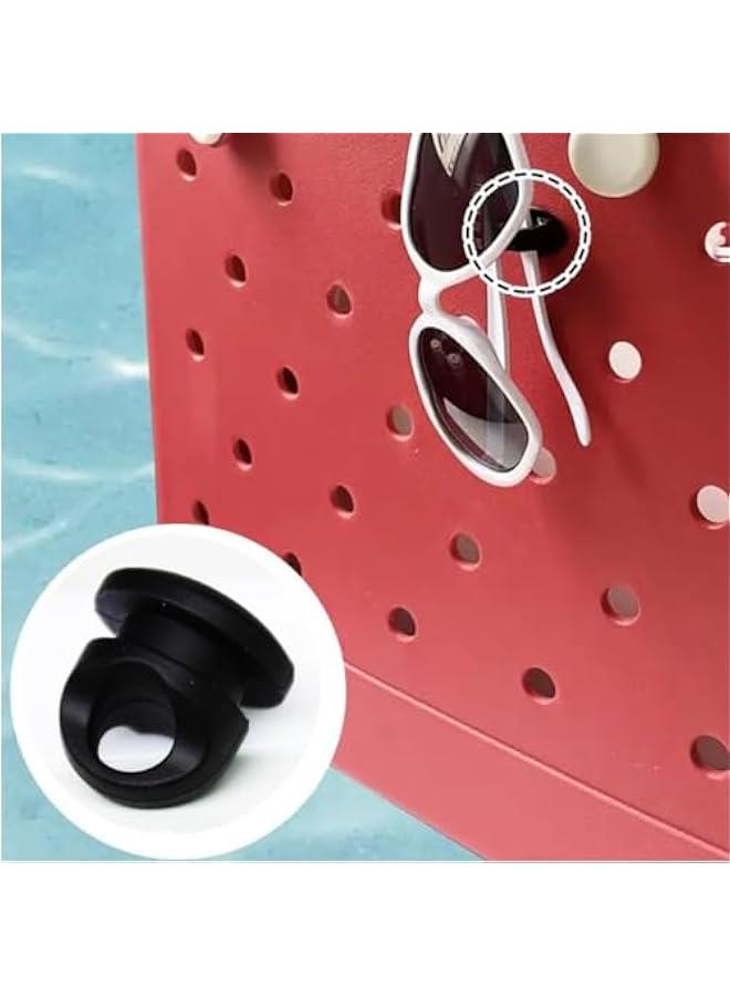Tassel Hanger for Hole Bag,2 Pack Beach Tote Bag Holder for Earphones Glasses Keychains Charms, Portable Organizer Hook Accessories (Black)  - Image 2