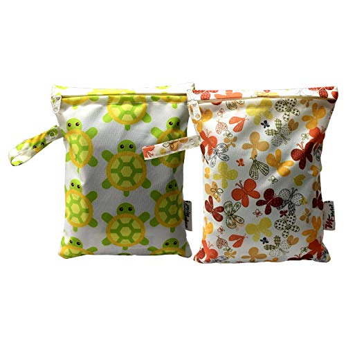 Myfav MY FAV Wet Dry Travel Laundry Bag Pack of 2| Water-Resistant Wet & Dry Pouch | Zipper Bag for Dirty Clothes; Bathing Suits; Gym Wear; Workout; Swimming & Travel Storage - Image 1