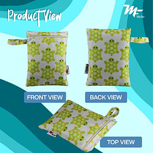 Myfav MY FAV Wet Dry Travel Laundry Bag Pack of 2| Water-Resistant Wet & Dry Pouch | Zipper Bag for Dirty Clothes; Bathing Suits; Gym Wear; Workout; Swimming & Travel Storage - Image 3
