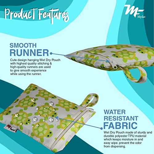 Myfav MY FAV Wet Dry Travel Laundry Bag Pack of 2| Water-Resistant Wet & Dry Pouch | Zipper Bag for Dirty Clothes; Bathing Suits; Gym Wear; Workout; Swimming & Travel Storage - Image 5