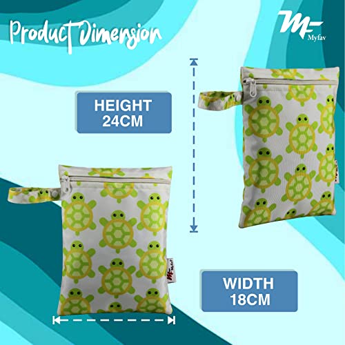 Myfav MY FAV Wet Dry Travel Laundry Bag Pack of 2| Water-Resistant Wet & Dry Pouch | Zipper Bag for Dirty Clothes; Bathing Suits; Gym Wear; Workout; Swimming & Travel Storage - Image 4