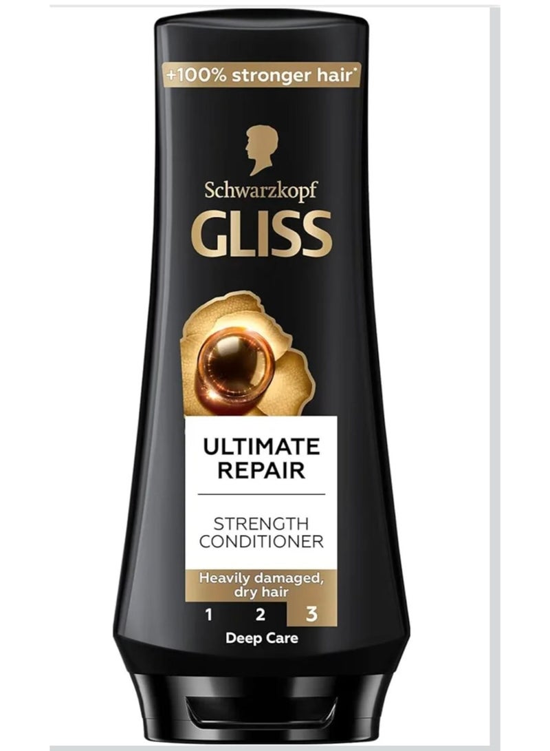 Schwarzkopf Gliss Ultimate Repair Strength Conditioner for Heavily Damaged, Dry Hair 360 ml