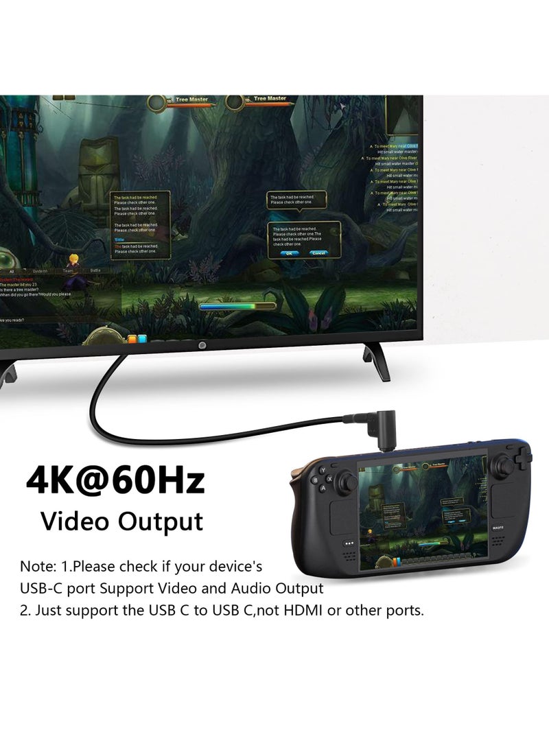 إيروريكس - محول USB C، موصل شحن من النوع C إلى 2 USB 3.1 USB C PD100W، محول USB C ذكر 90 درجة إلى محول أنثى USB-C مزدوج للهواتف الذكية والكمبيوتر المحمول والكمبيوتر اللوحي Steam Deck - Image 1