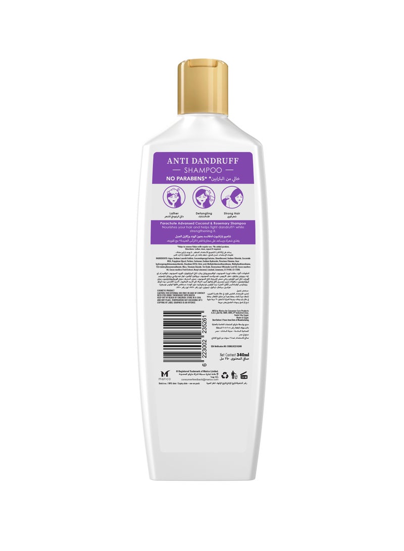 Parachute Advansed Anti Dandruff Shampoo With Rosemary And Coconut  - Image 2