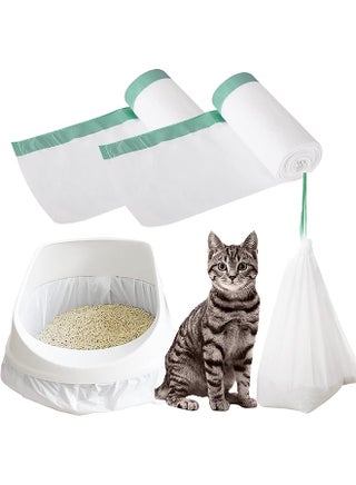 Cat Litter Box Liners Jumbo Disposable Bags With Drawstring For Cat Kitty Pet Waste Litter Box Bag 2 Rolls Extra Thick Scratch Resistant - pzsku/Z8A23DD0A81AF6EAAE339Z/45/_/1722832884/22c3ee1e-d91c-4b03-ad79-1f7f15f073bc