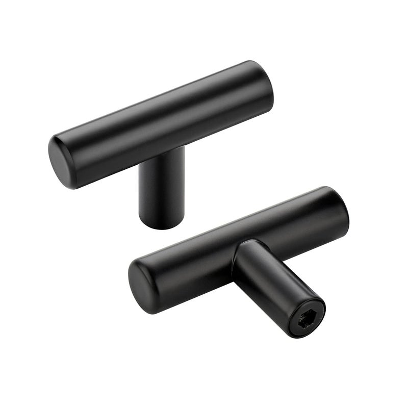Home Expert 5 Pack Black Cabinet Knobs 2 inch Cabinet Pulls Kitchen Cabinet Handles Matte Black Knobs for Cabinets and Drawer Dresser Pulls Single Hole Kitchen Cabinet Knobs