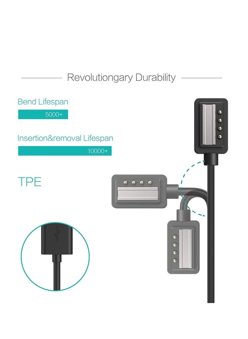 Charger Compatible with Suunto 9 D5 Spartan Ultra HR Spartan Sport Wrist HR EON Core - Magnetic USB Charging Cable 100cm - GPS Watch Accessories  - Image 5