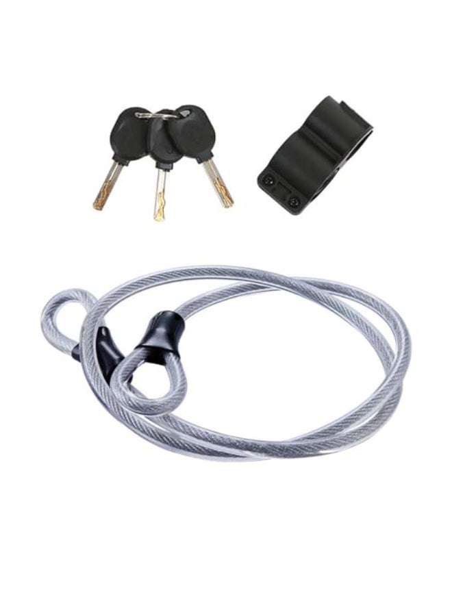 JZS Heavy-Duty Security Cable, Anti-Theft Combination Lock,for Bicycles, Motorcycles, Ships, Ladders, Doors, Lawn Mowers, Equipment Lock Accessory Kits,2m,Transparent - Image 1