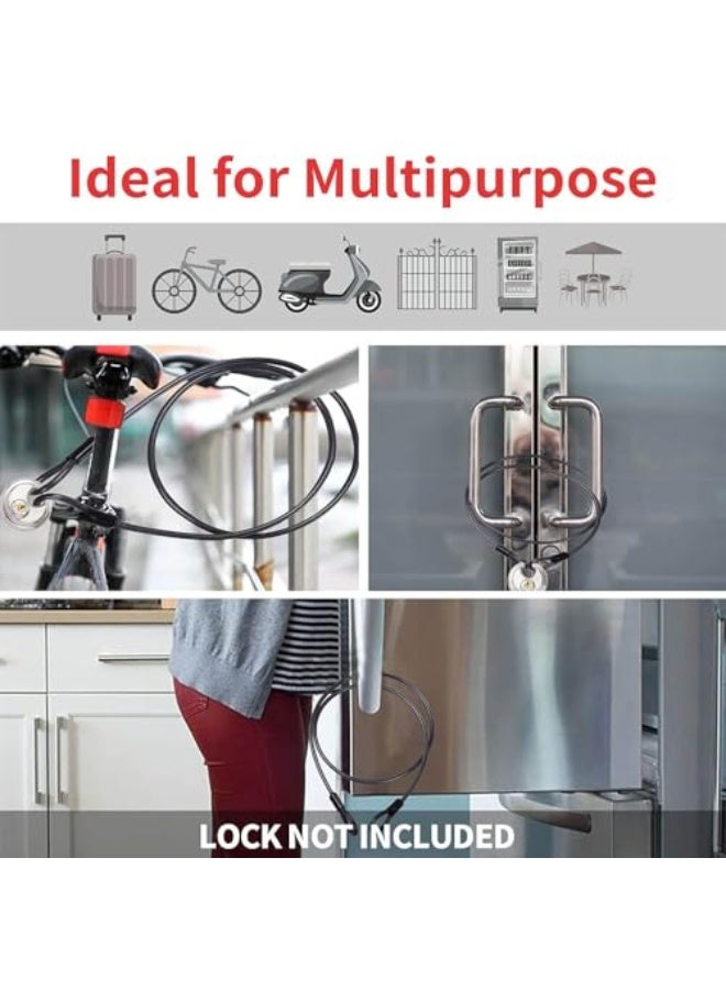 JZS Heavy-Duty Security Cable, Anti-Theft Combination Lock,for Bicycles, Motorcycles, Ships, Ladders, Doors, Lawn Mowers, Equipment Lock Accessory Kits,2m,Transparent - Image 3
