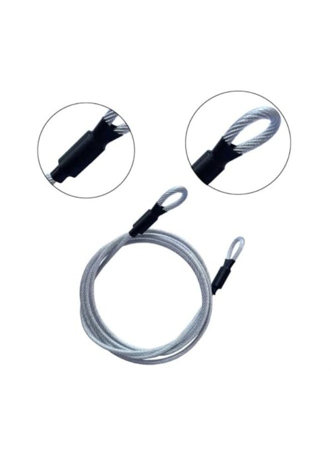 JZS Heavy-Duty Security Cable, Anti-Theft Combination Lock,for Bicycles, Motorcycles, Ships, Ladders, Doors, Lawn Mowers, Equipment Lock Accessory Kits,2m,Transparent - Image 2