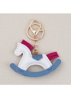 Beyond Leather Pony Keychain, Cartoon Horse Pendant Key Chain, for Women Purse Car Keychain Handbag (White)  - Image 5