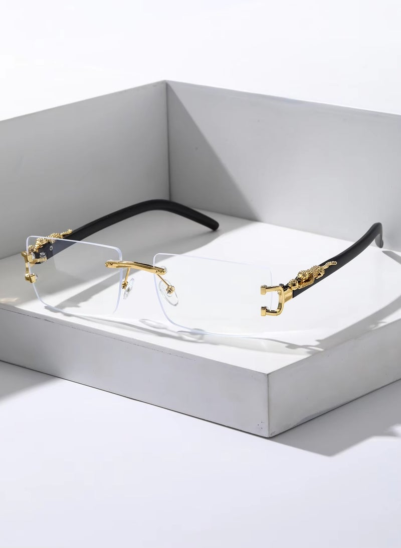general Fashionable and trendy rimless rectangular personalized sunglasses - Image 3
