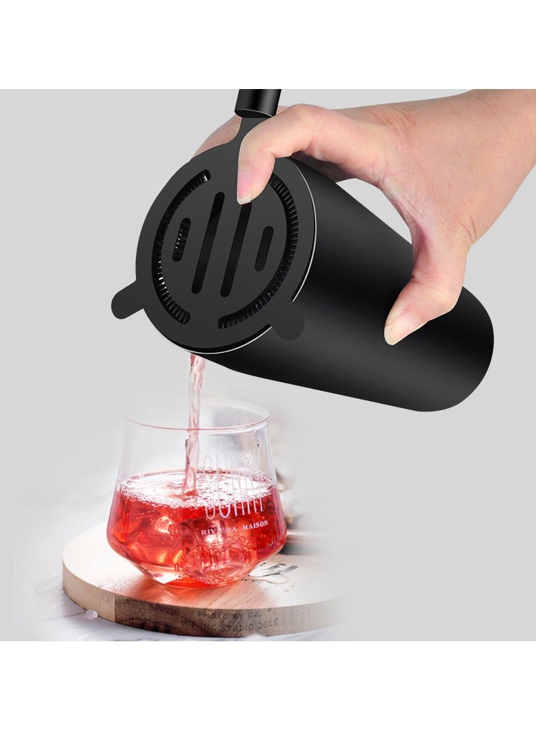 Bartender Set Bar Tools Cocktail Making Stainless Steel Matte Black Shaker Full Set - Image 4