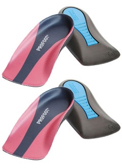 Orthotic Insoles for Plantar Fasciitis & Heel Pain, Women's 6-10, 2 Pair, Gel Heel Shock Absorbing Insoles to Help Reduce Pain & Stress, Foot Care Arch Support Inserts for Shoes