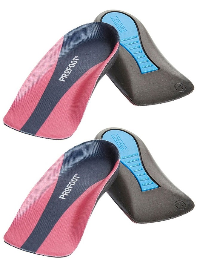ProFoot - Orthotic Insoles for Plantar Fasciitis & Heel Pain, Women's 6-10, 2 Pair, Gel Heel Shock Absorbing Insoles to Help Reduce Pain & Stress, Foot Care Arch Support Inserts for Shoes - Image 1
