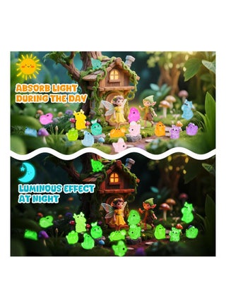 50 Resin Mini Blind Bag Dolls, various Cute 3D Cartoon animal toys, Luminous, Glowing Small animal Surprise Blind Boxes - view 3