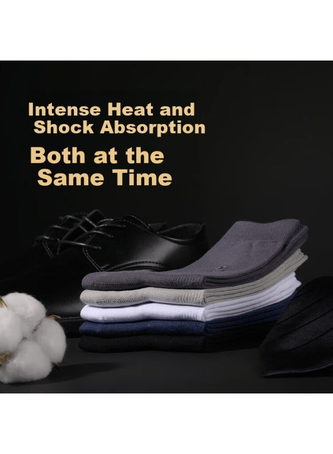Montagut Men's Socks Four Seasons 100% Pure Cotton 10a Grade Antibacterial Odor-resistant Business Casual Breathable Sweat-absorbing Mid-calf Cotton Socks