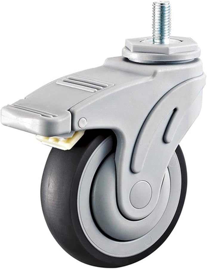 4 Inch Universal Plastic Caster Wheel Mute Non Slip Wear Resistant Screw No Brake - Image 5