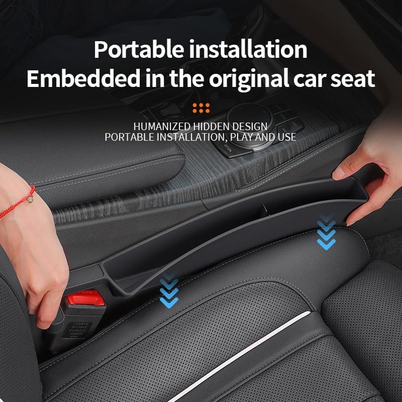Edotim Car Seat Gap Filler, Seat Gap Organizer with Phone Holder, Car Seat Accessories, Car Organizer Fit Car SUV Truck-2PCS Gray - Image 5