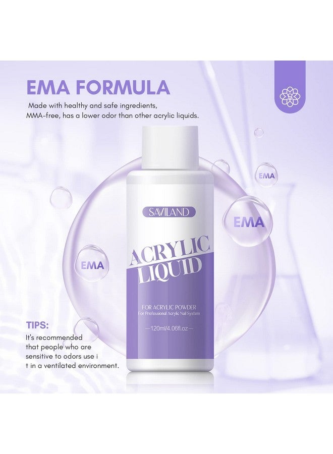 Saviland Monomer Acrylic Nail Liquid: 4 Oz Acrylic Liquid Monomer With #12 Acrylic Nail Brush For Acrylic Powder Application, Non-Yellowing Acrylic Nail Monomer Liquid For Diy Home & Nail Salon Use - Image 5