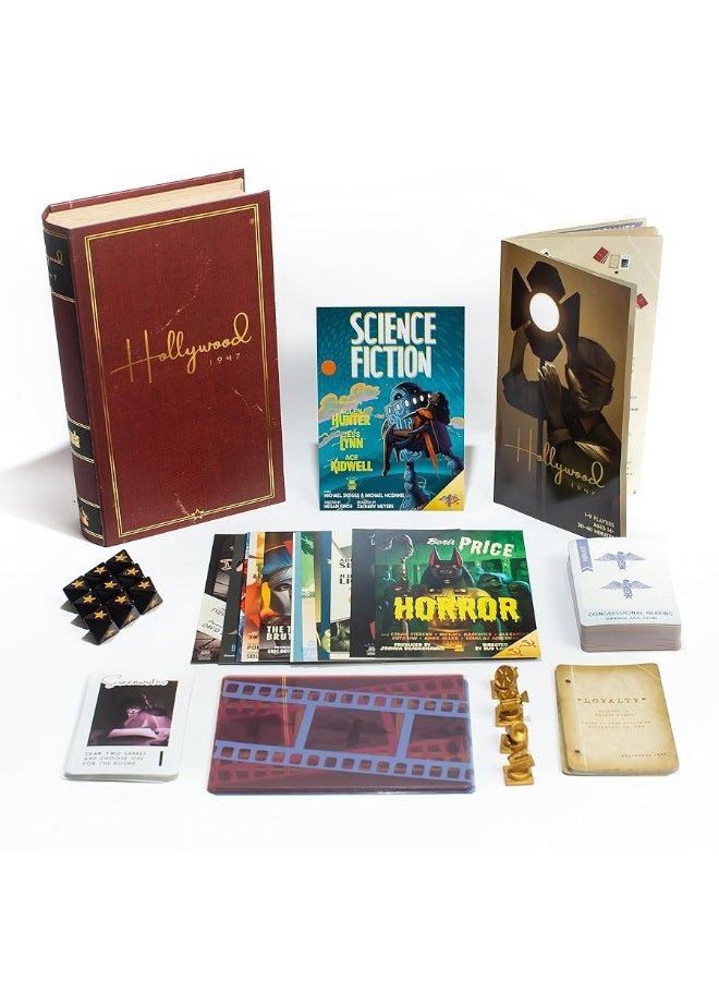 Facade Games Hollywood 1947 Board Game - A Movie Making Game for Friends and Family - A Board Game of Cards, Strategy, and Deceit, for 1-9 Players, Ages 14 and Up - Image 5