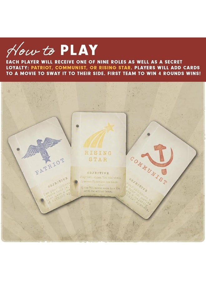 Facade Games Hollywood 1947 Board Game - A Movie Making Game for Friends and Family - A Board Game of Cards, Strategy, and Deceit, for 1-9 Players, Ages 14 and Up - Image 3