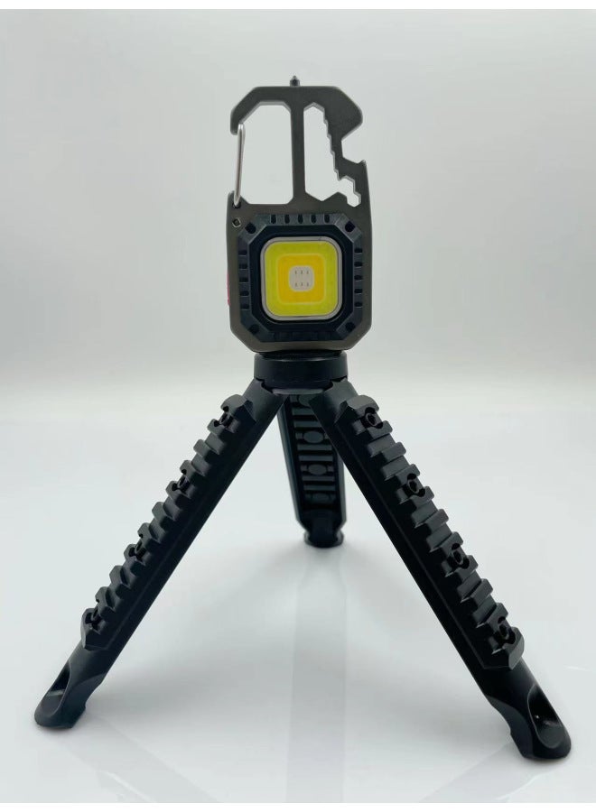 Function Portable Light Mini Work Light Portable High Brightness Keychain Light Strong Light Led Outdoor Mini Flashlight-Color:W5138 With Bracket - Image 1