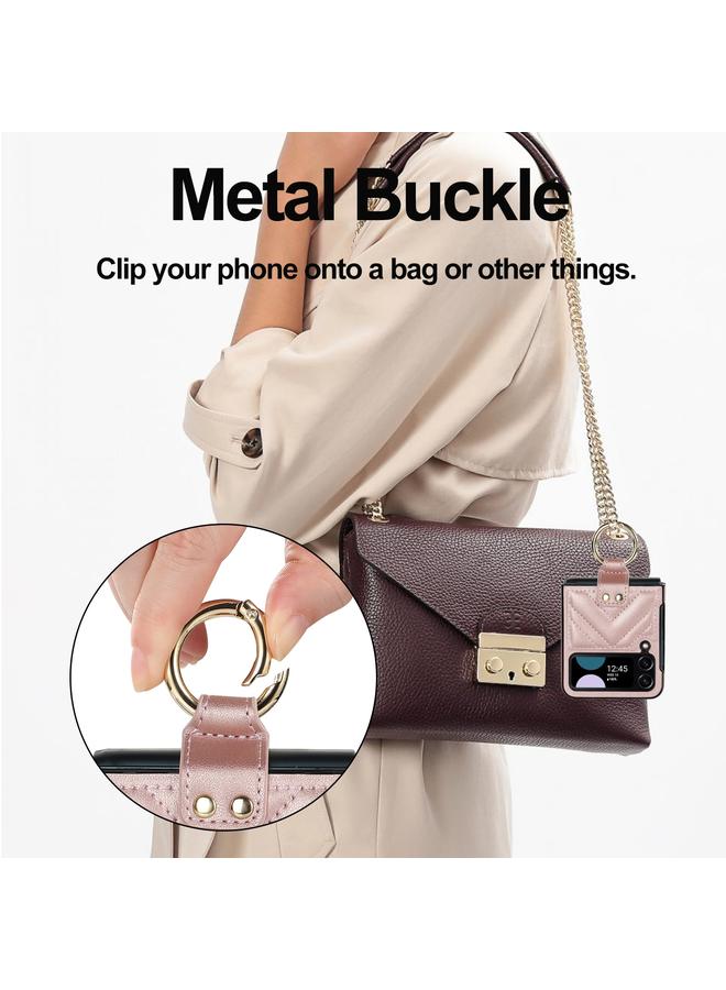 اس-توب جراب لهاتف Samsung Galaxy Z Flip4 جراب هاتف واقٍ قابل للطي على شكل حرف V مع حلقة قابلة للطي - Image 5