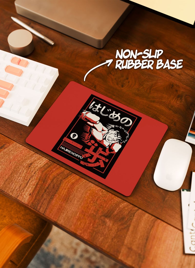 LOUD UNIVERSE Hajime No Ippo Jar Hajime No Ippo Non-Slip Rubber Base Mouse Pad Beast in the ring Rectangular Desk Mouse Pad Naniwa Tiger KBG Boxing Fan-Anime Fan Gift - Image 3