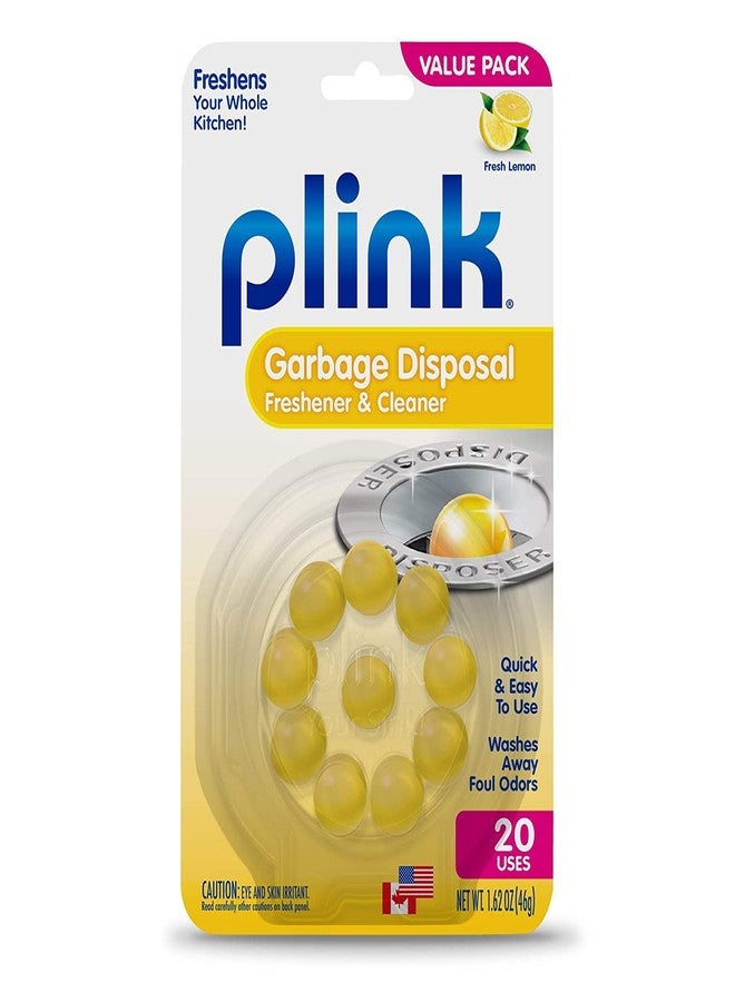 Plink 90 Garbage Disposer Cleaner and Deodorizer, Lemon, 20 Count - Image 1
