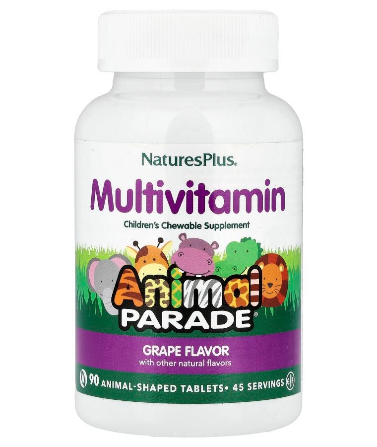 Animal Parade Children's Chewable Multivitamin Supplement Grape 90 Animal-Shaped Tablets