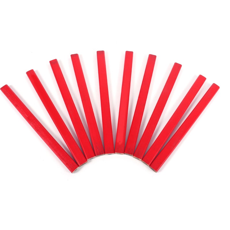 Carpenter Pencil: 8-Sided Wooden Body, Thick Break-Resistant Core, Easily Sharpened - Bright Red Carpenter Pencil for Construction Workers, Woodworkers, DIY Enthusiasts - Image 5