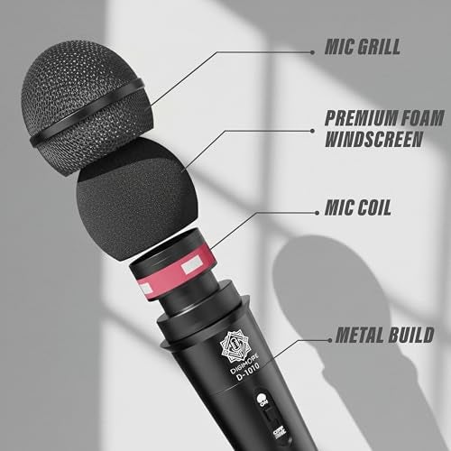 DIGIMORE Cardioid Dynamic Microphone | 6.35mm Jack | High Sensitivity | 3m Cable | ON/Off Switch | Ideal for Karaoke, Singing, PA & Stage Use (D-1010) - Image 5