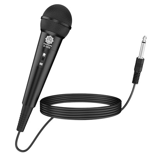 DIGIMORE Cardioid Dynamic Microphone | 6.35mm Jack | High Sensitivity | 3m Cable | ON/Off Switch | Ideal for Karaoke, Singing, PA & Stage Use (D-1010) - Image 1