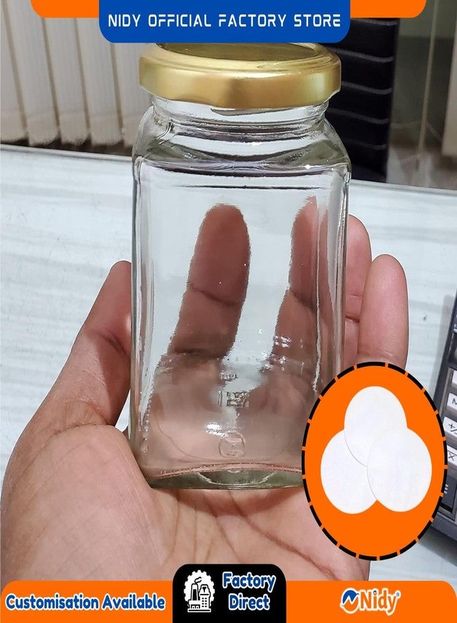 Nidy® Disposable Non-Woven Bottle Seal Covers for Containers, Hygiene Cap, Tamper-Proof Seal, Food Jar Lid Cover, Water Bottle Protection 100Pcs White (White, 8x8CM) - Image 5