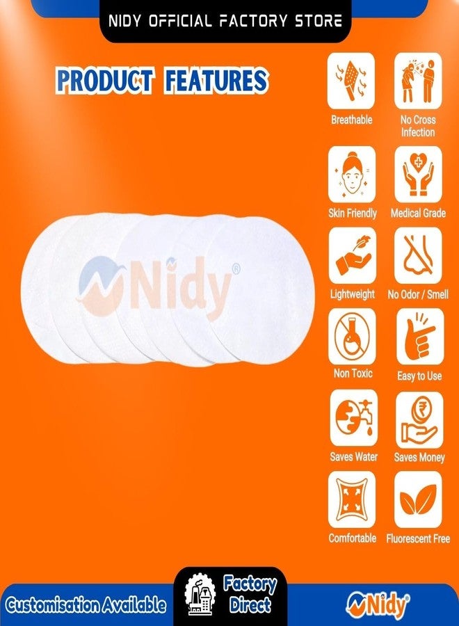 Nidy® Disposable Non-Woven Bottle Seal Covers for Containers, Hygiene Cap, Tamper-Proof Seal, Food Jar Lid Cover, Water Bottle Protection 100Pcs White (White, 8x8CM) - Image 2