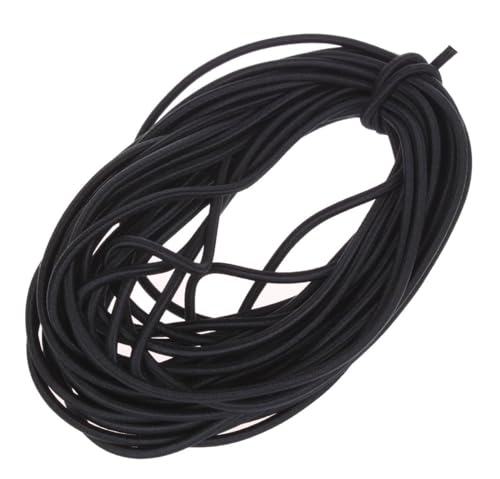 Usew 1/8-Inch (3mm) Black Heavy Stretch Round String Elastic Cord (Cut of 10 Yards) - Image 1