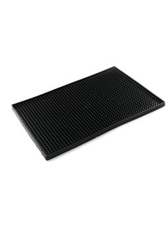 Black Non-Slip Bar Rubber Mat 30 cm X 20.5 cm