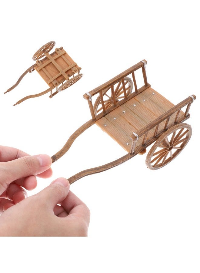 ستوبوك عربة مزرعة مصغرة من ستوبوك، قطعتان، نموذج بيت دمية، عربات يد مصغرة، عربة محاكاة، زينة للمناظر الطبيعية، عربة قديمة، أدوات مزرعة، ألعاب - Image 4