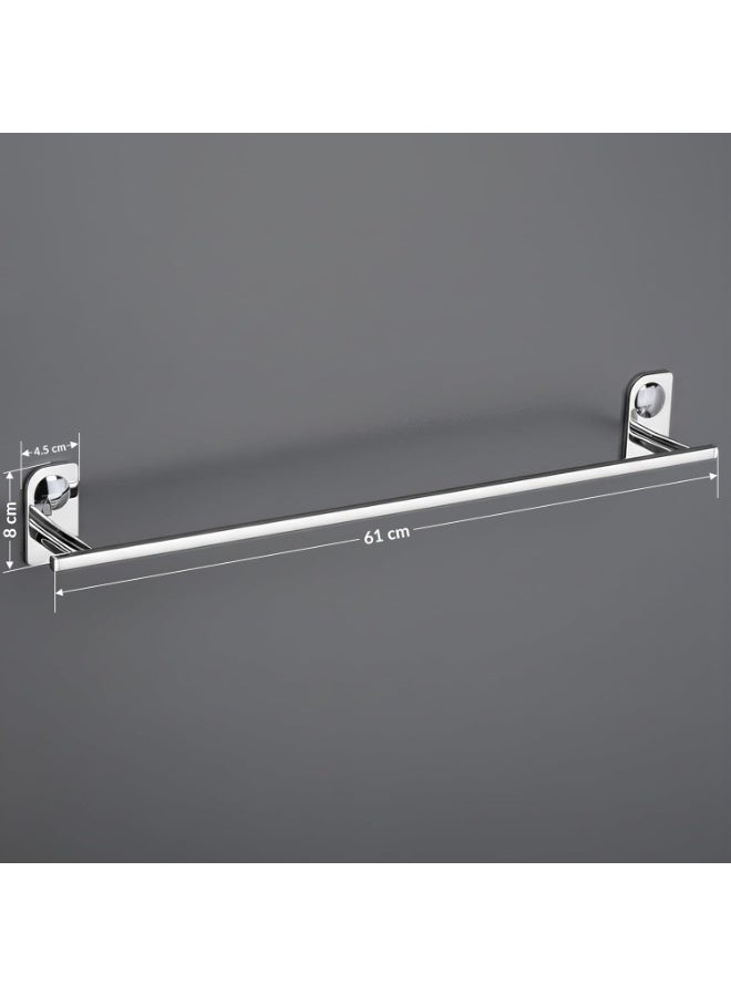 Plantex (Primax) Dream Stainless Steel Towel Hanger for Bathroom/Single Towel Rod/Bar/Bathroom Accessories (24inch) - Chrome - Pack of 1 - Image 2