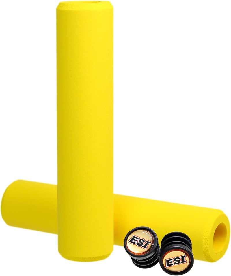 ESI Grips Chunky MTB Grips - Yellow Silicone for Maximum Comfort and Shock Absorption - Image 1
