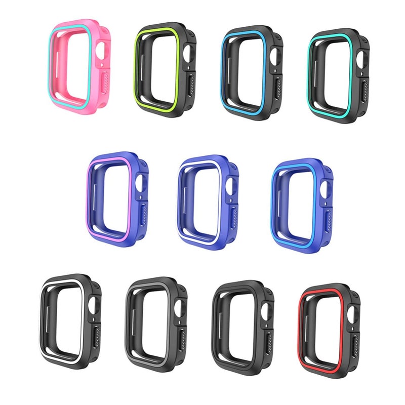 Silicone Protective Case Cover for Watch Lightweight Soft Black Red - Image 5