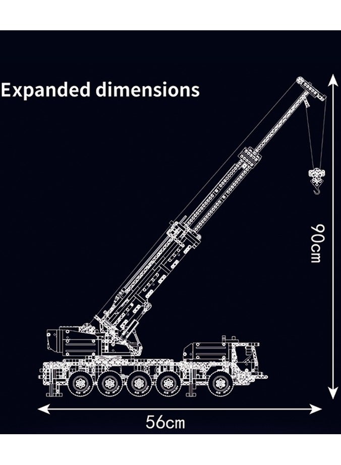 mould king crane construction set, heavy Starting machine building kit，remote control engineering vehicle building kit model, DIY construction toy，collection/exhibition, suitable for adults、Gifts for boys and girls、 2688 pieces,14+Mould King 17047  - Image 5